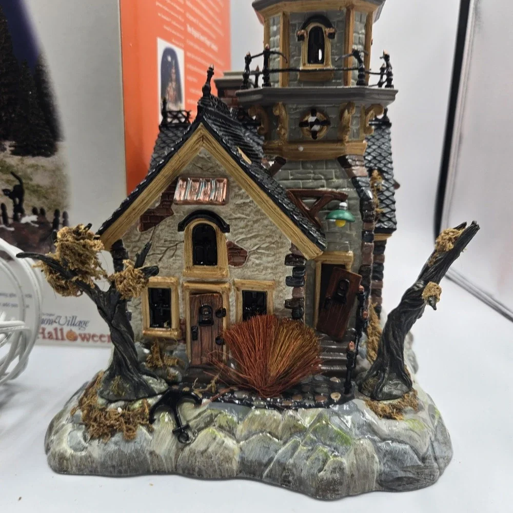 Dept 56 Halloween Village Shipwreck Lighthouse Electronic Lights Works 55088 NOS